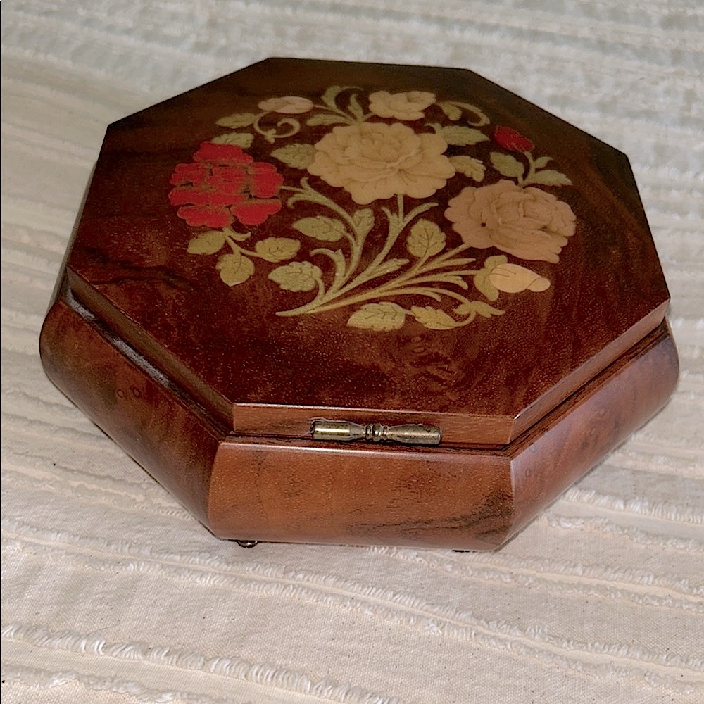Elegant Floral Wooden Box